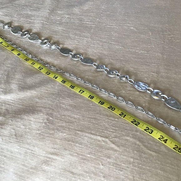 Silver Link and Disc Chain Belt - Metallic Waist Chain - Picture 6 of 8